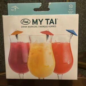 Fred My Tai Drink Markers - Blue, Orange, Red